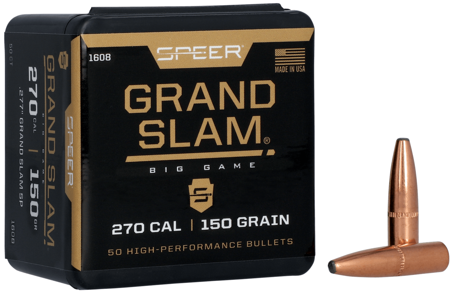 Speer 1608 Grand Slam 270Cal 150gr Soft Point 50 Per Box/5 Case