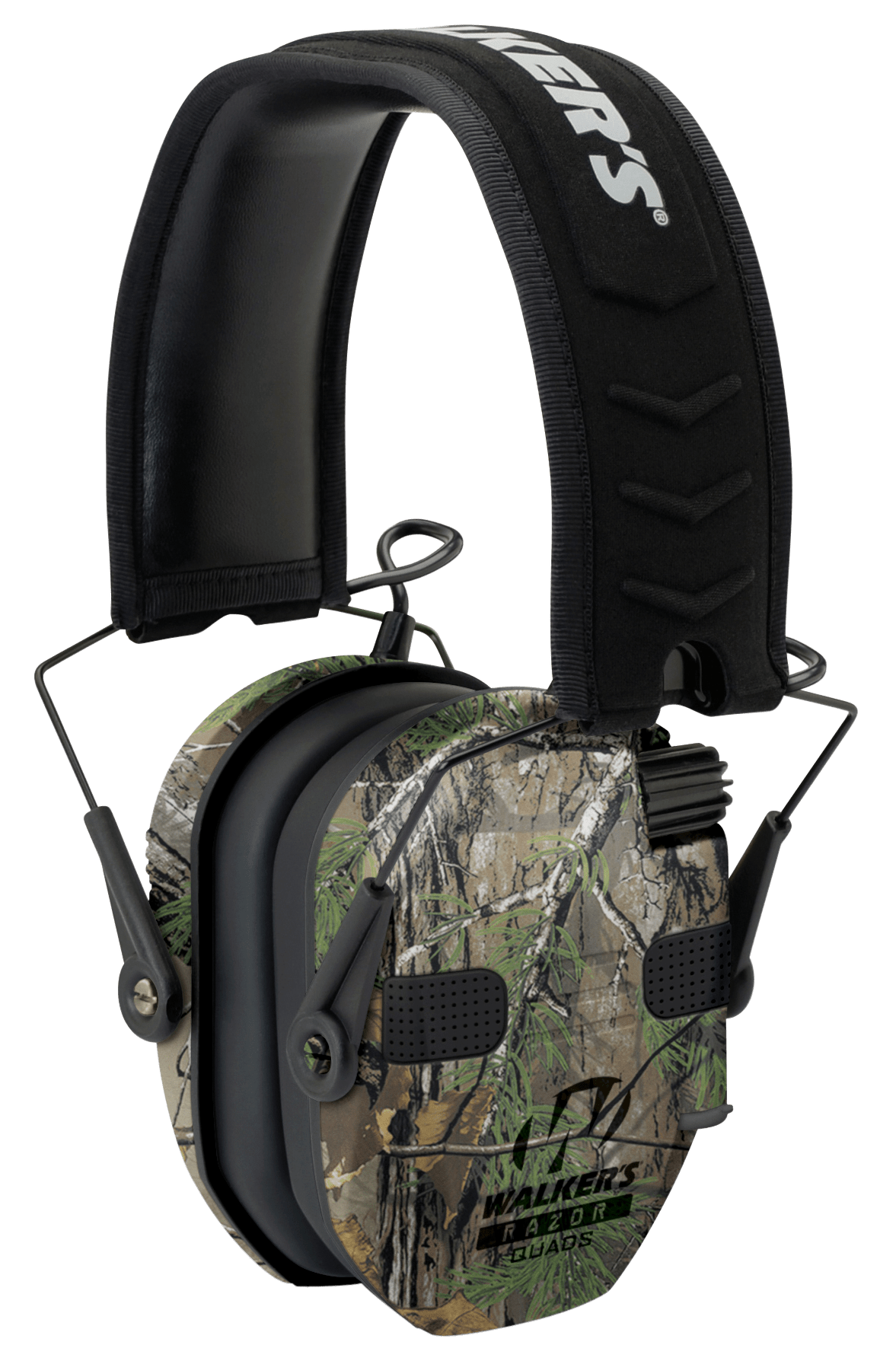Walker's GWPRSEQMCMO Razor Slim Electronic Muff 23 dB Over the Head Realtree Xtra/Black Polymer