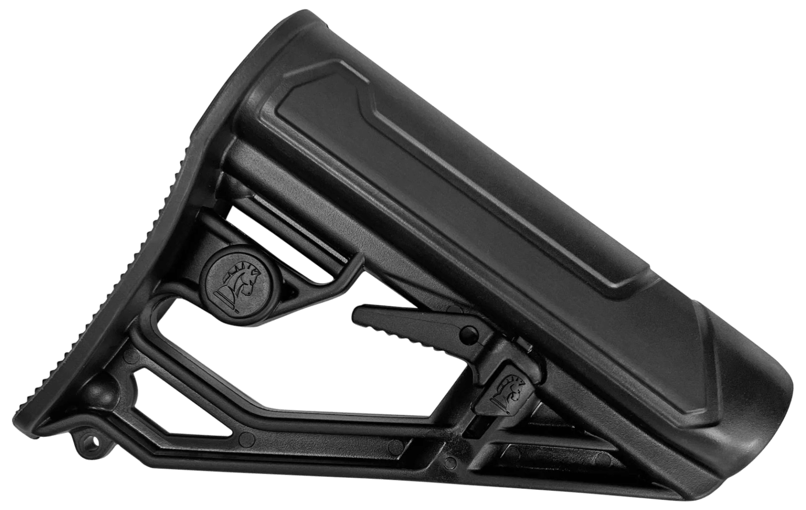 ADAPTIVE TACTICAL AT02013 EX Performance Lite Adj. Black Synthetic M4 Style, Swivel Stud, Fits AR-Platform (Mil-Spec Buffer Tubes)