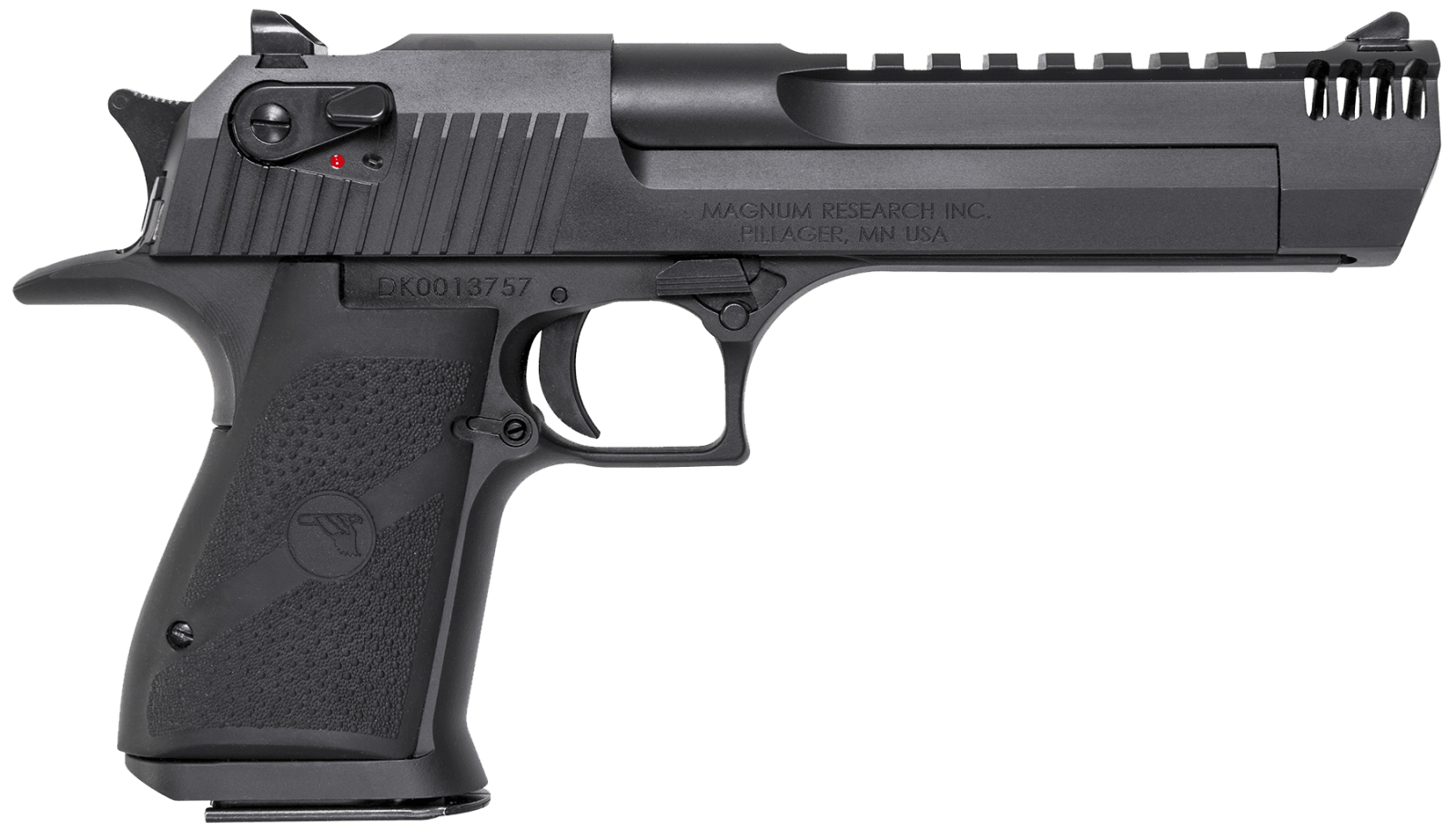 Magnum Research DE357IMB Desert Eagle Mark XIX 357 Mag 6" with Muzzle Brake 9+1 Matte Black Carbon Steel Frame & Slide Black Rubber Grip