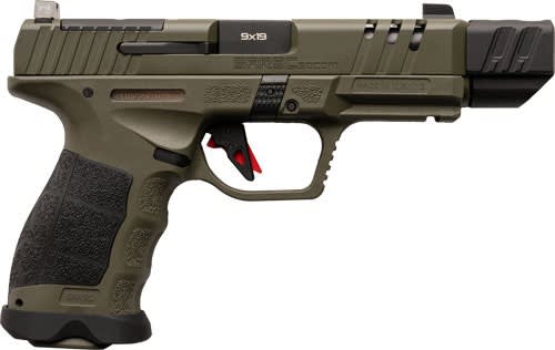 SAR SAR9 COMPACT SOCOM COMP 9M 4.7" BBL 15/21 RD MAG SF GREEN