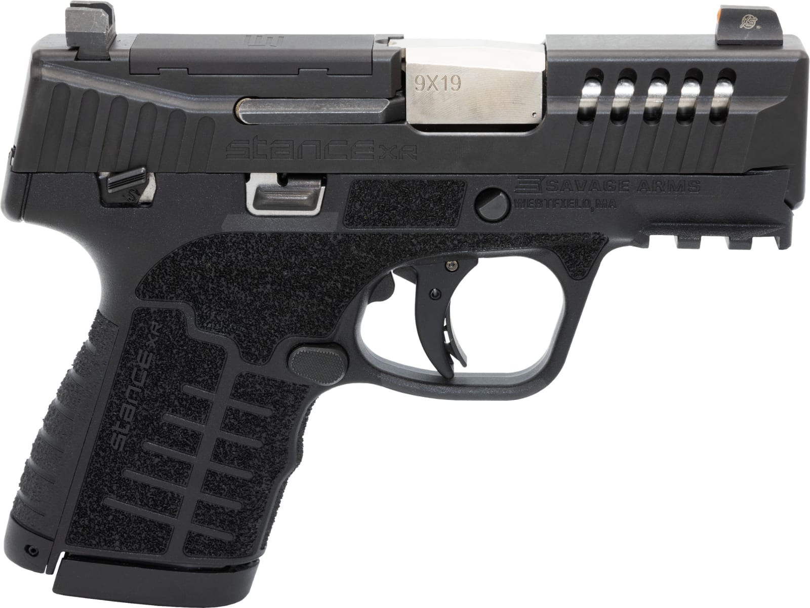 Savage Arms 67053 Stance XR 9mm 13+1 3.20" Natural Black Nitride Ported Stainless Steel Slide Black Glass Filled Nylon Grip Ambidextrous
