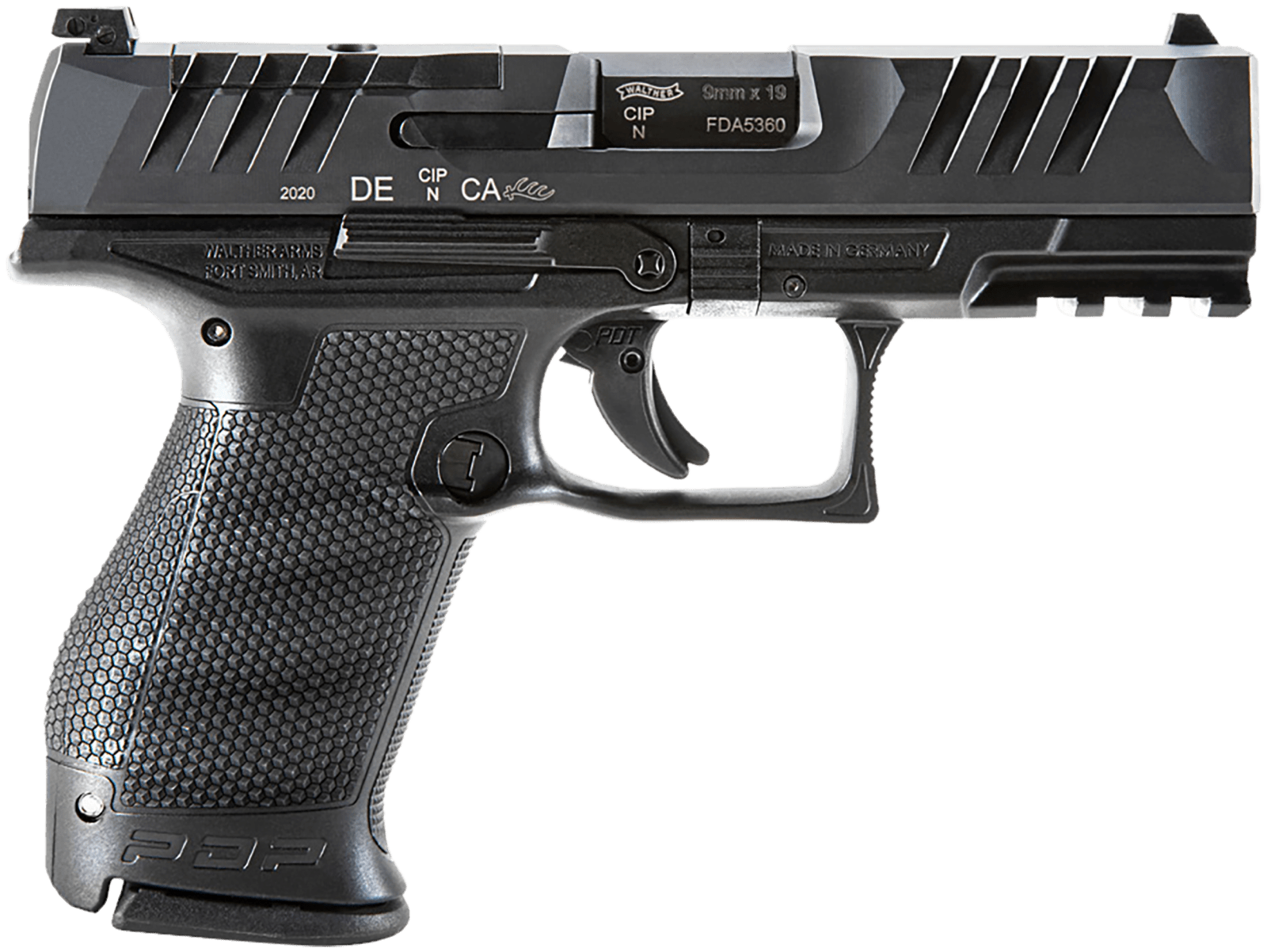 Walther Arms 2851229 PDP Compact Optic Ready 9mm Luger 4" 15+1 Black Black Steel Slide Performance Duty Textured Black Polymer Grip