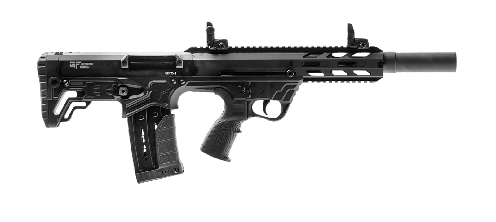Gforce Arms GFY11220 GFY-1 USA 12 Gauge Semi-Auto 3" 5+1 18.50" Black Threaded Barrel, Black Cerakote Aluminum Receiver w/Picatinny Rail, Black Bullpup Polymer Stock, Polymer Grip