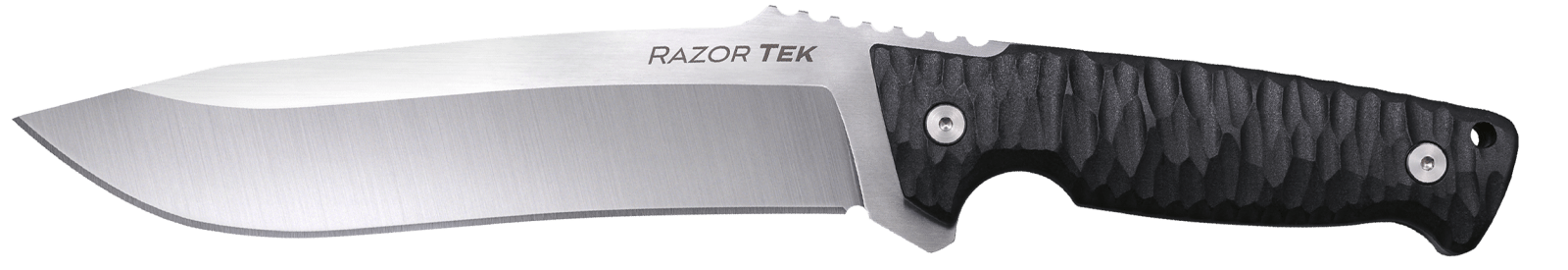Cold Steel CSFX65RZR Razor Tek  EDC 6.50" Fixed Clip Point Plain Satin 4116 Krupp SS Blade, 6.13" Black Textured
