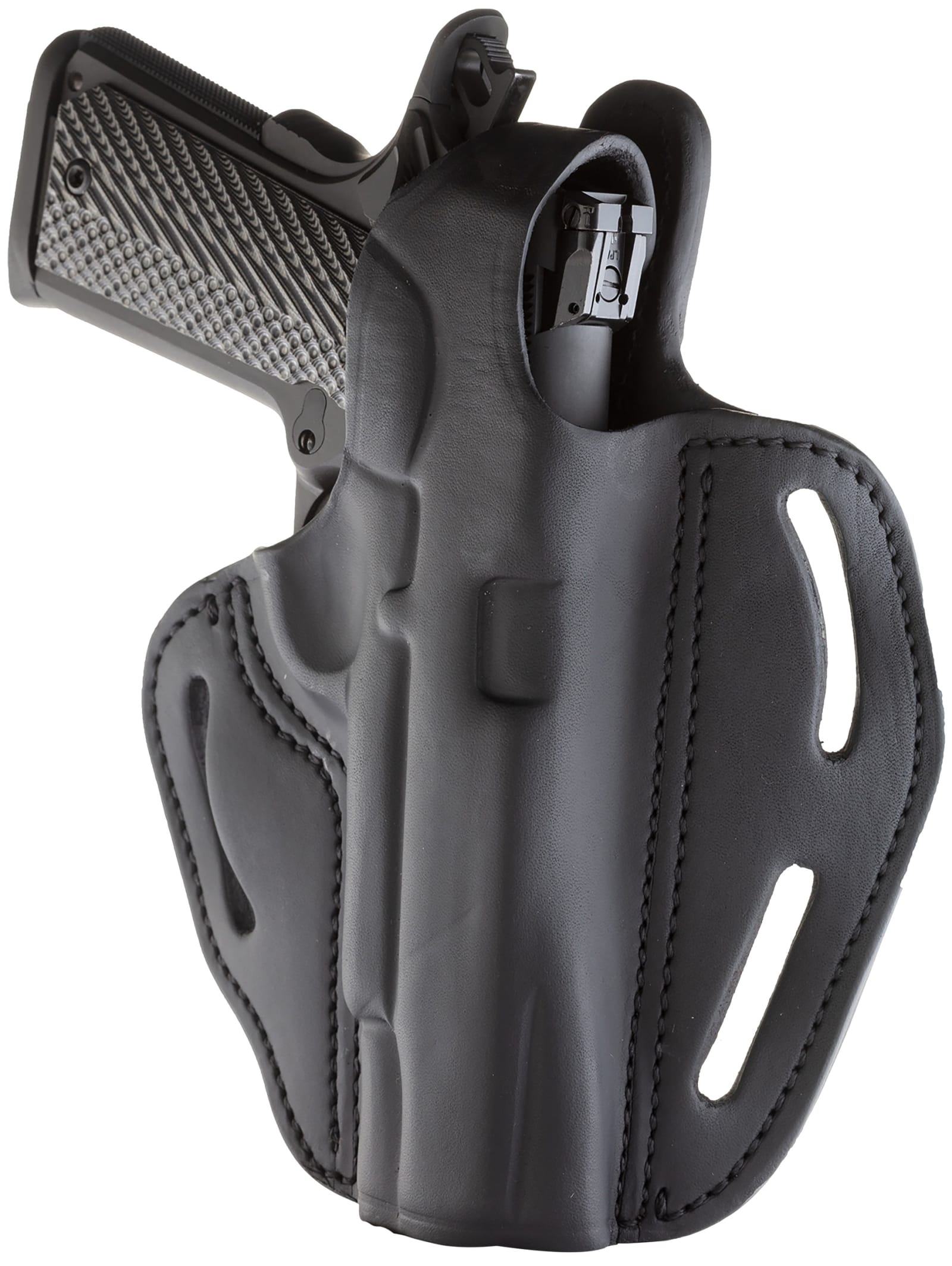 1791 Gunleather BHX1CLSBLR BHX  OWB Size 01 Stealth Black Leather Belt Slide Fits 4"-5" 1911 Right Hand