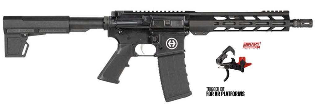 HI POINT HP15 5.56 PISTOL 10.5" BLACK, 9.5 MLOK, FRANKLIN BINARY INSTALLED, 1-30RD MAG