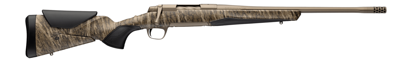 Browning 036147227 X-Bolt 2 Speed SPR Full Size 7mm Rem Mag 3+1 22" Smoked Bronze Cerakote Fluted Threaded Barrel, Smoked Bronze Cerakote Steel Drilled & Tapped Receiver, Mossy Oak Bottomland Adj Vari