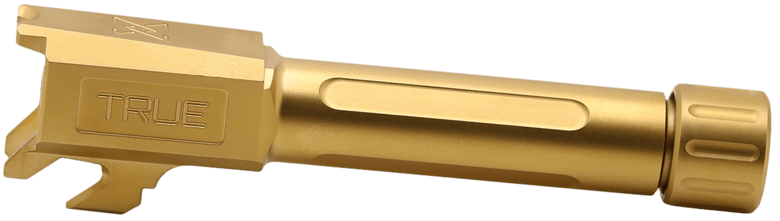 True Precision Inc TPSHCBXTG Springfield  9mm Luger 3.10" Threaded Gold TiN Stainless Steel, Fits Springfield Hellcat