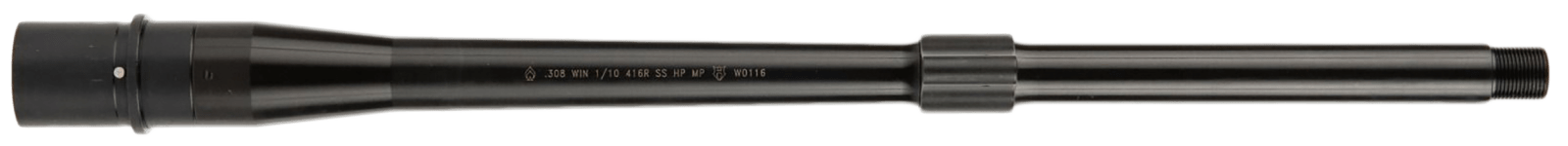 Ballistic Advantage BABL308019PQ Premium Series  308 Win 16" Threaded Hanson Profile, Midlength with Low Pro Gas Block, Black QPQ 4150 Chrome Moly Vanadium Steel, Fits AR-10