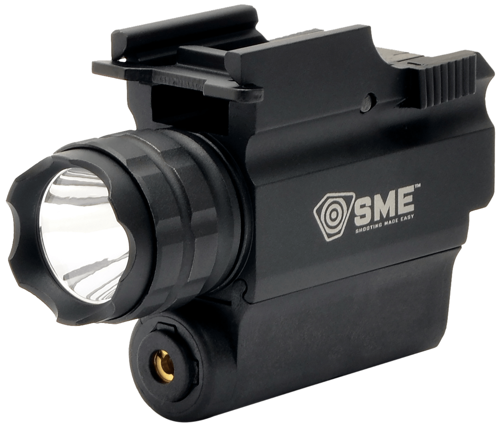 SME SMEWLLP Compact Tactical Handgun LED Light/Laser Combo  Black 250 Lumens White Cree LED Red Laser