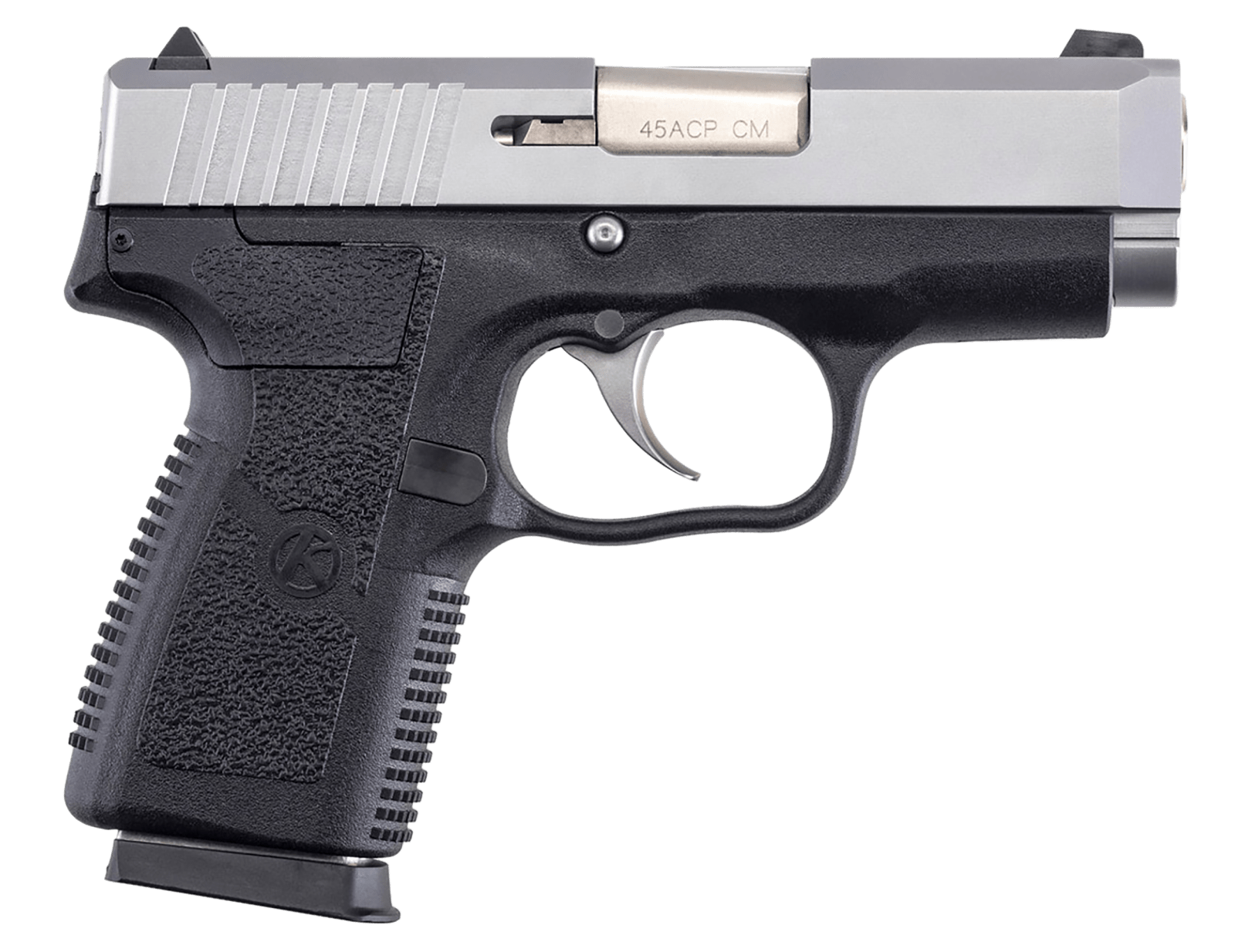 Kahr Arms CM4543 CM45  45 ACP 5+1 3.30" Serrated Steel Barrel, Matte Stainless Serrated Steel Slide, Black Polymer Frame, Black Textured Polymer Grip, No Safety, Right Hand