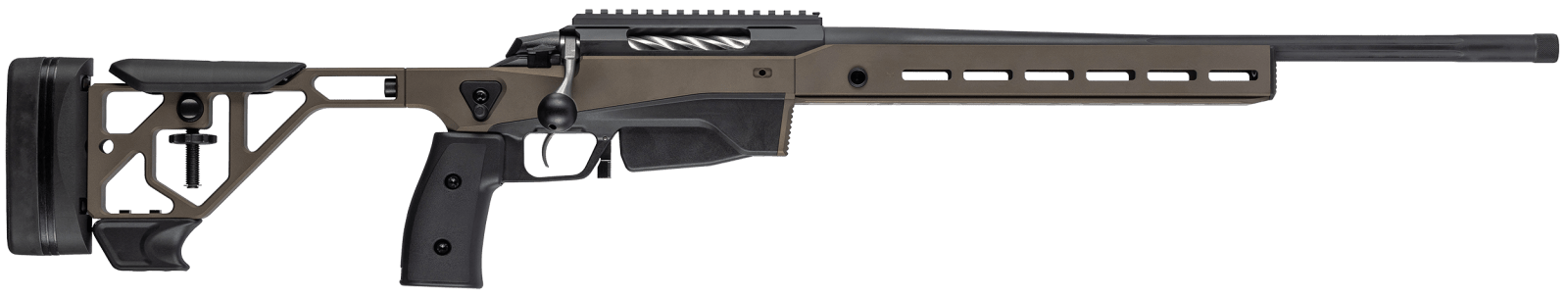 Tikka JRTXAGM31620 T3x Ace Game 308 Win 10+1 24" Fluted Threaded Barrel, Bronze Cerakote Picatinny Rail Aluminum Receiver, M-LOK Handguard, Adjustable Aluminum Stock, Black Polymer Grip