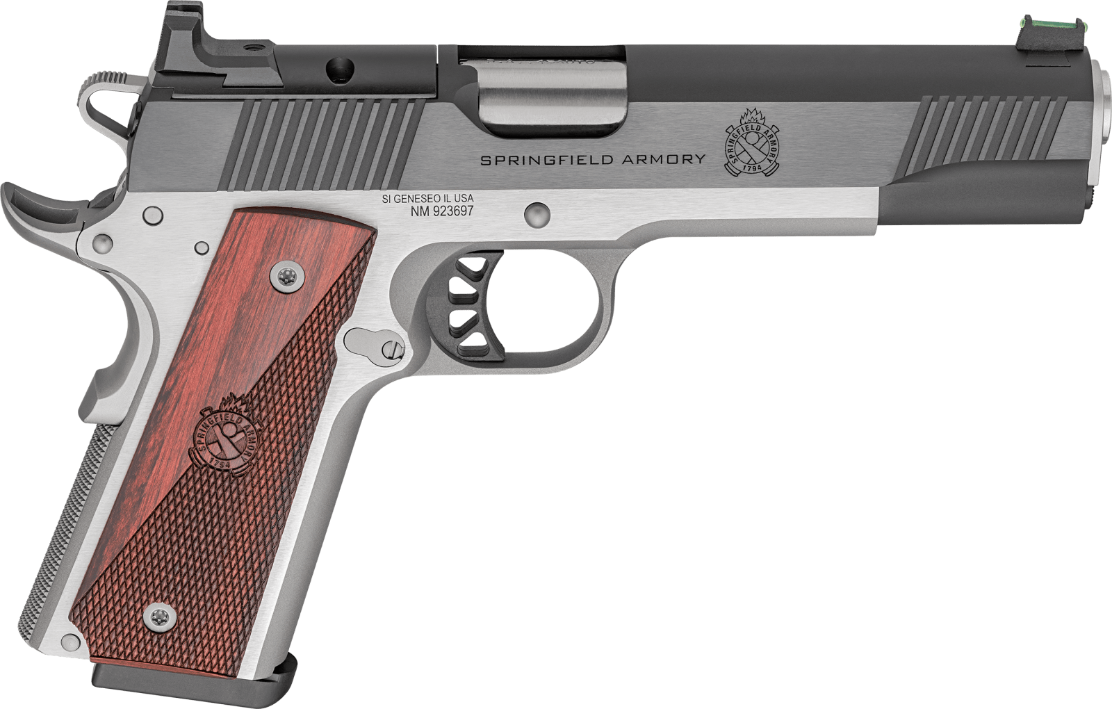 Springfield Armory PX9120LAOS 1911 Ronin 45 ACP 8+1 5" Stainless Steel Barrel Optic Ready Blued Slide Crossed Cannons Checkered Grip