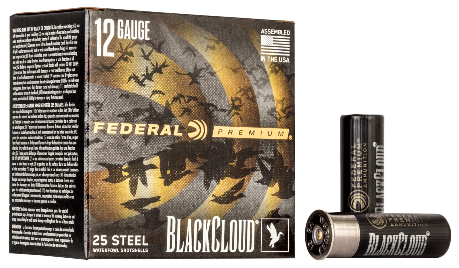 Federal PWBX1423 Black Cloud FS 12Gauge 3" 1 1/4oz 3Shot 25 Per Box/10 Case