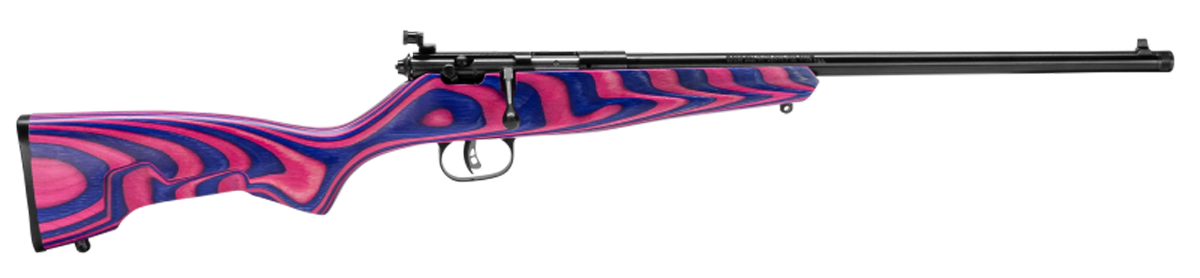 Savage Arms 13797 Rascal  Youth 22 LR 1rd 16.12" Matte Blued Barrel, Matte Blued Carbon Steel Receiver, Boyd's Minimalist Pink & Purple Hybrid Laminate Stock, Right Hand