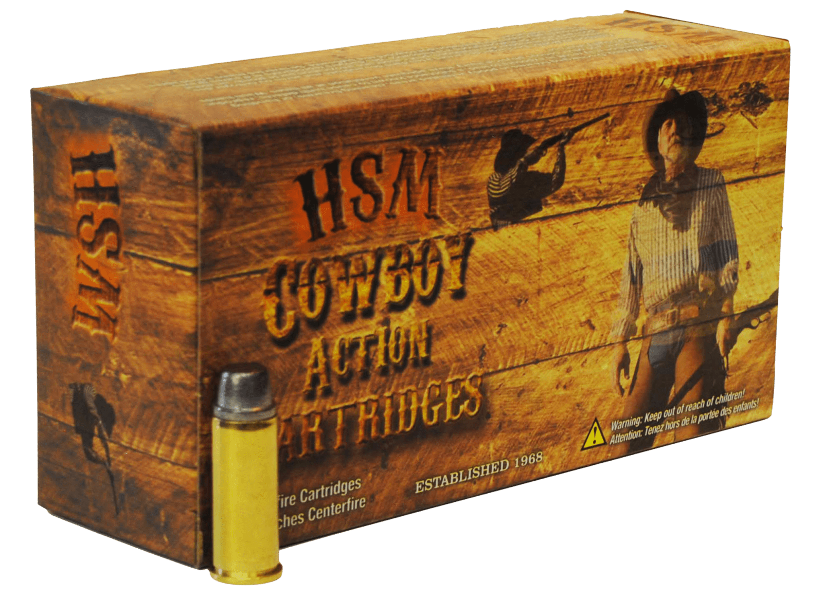 HSM 38551N Cowboy Action  38-55 Win 240 gr Round Nose Flat Point 20 Per Box/ 25 Case