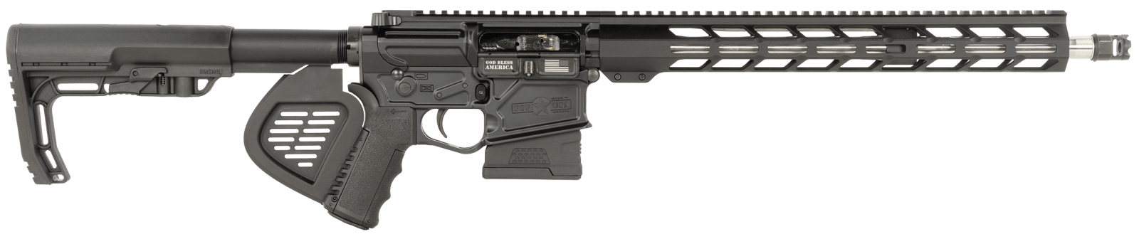 Patriot Ordnance Factory 02359 LMR Base *CA Compliant  308 Win 10+1 16.50" 416 Stainless Steel 7075-T6 Aluminum Receiver A2 Style Grip