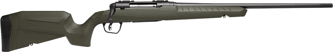 Savage Arms 32110 Axis 2 Compact 350 Legend 4+1 18" Matte Black Heavy Sporter Barrel, Matte Black Drilled & Tapped Carbon Steel Receiver, Fixed OD Green Synthetic Stock, Right Hand