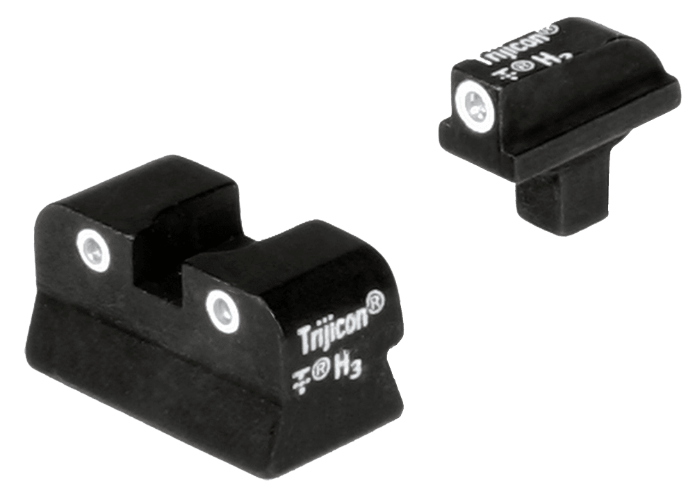 Trijicon 600138 Bright & Tough Night Sights  Green/Tritium White Outline Front Sight-Green/Tritium White Outline Rear Sight Colt 1911 0.125 Tang
