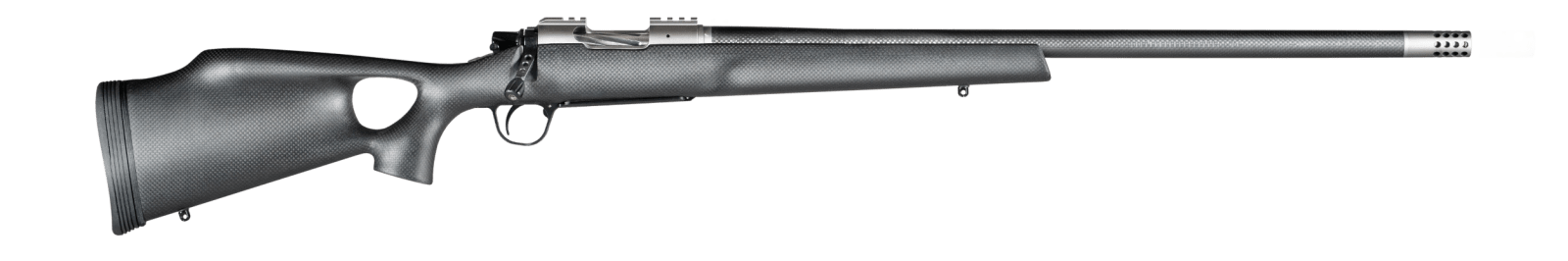 Christensen Arms 8010800105 Summit TI Full Size 6.5 PRC 3+1, 24" Natural Titanium Steel Threaded Barrel, Natural Titanium Aluminum Receiver, Natural Carbon Fiber Fixed Thumbhole Stock