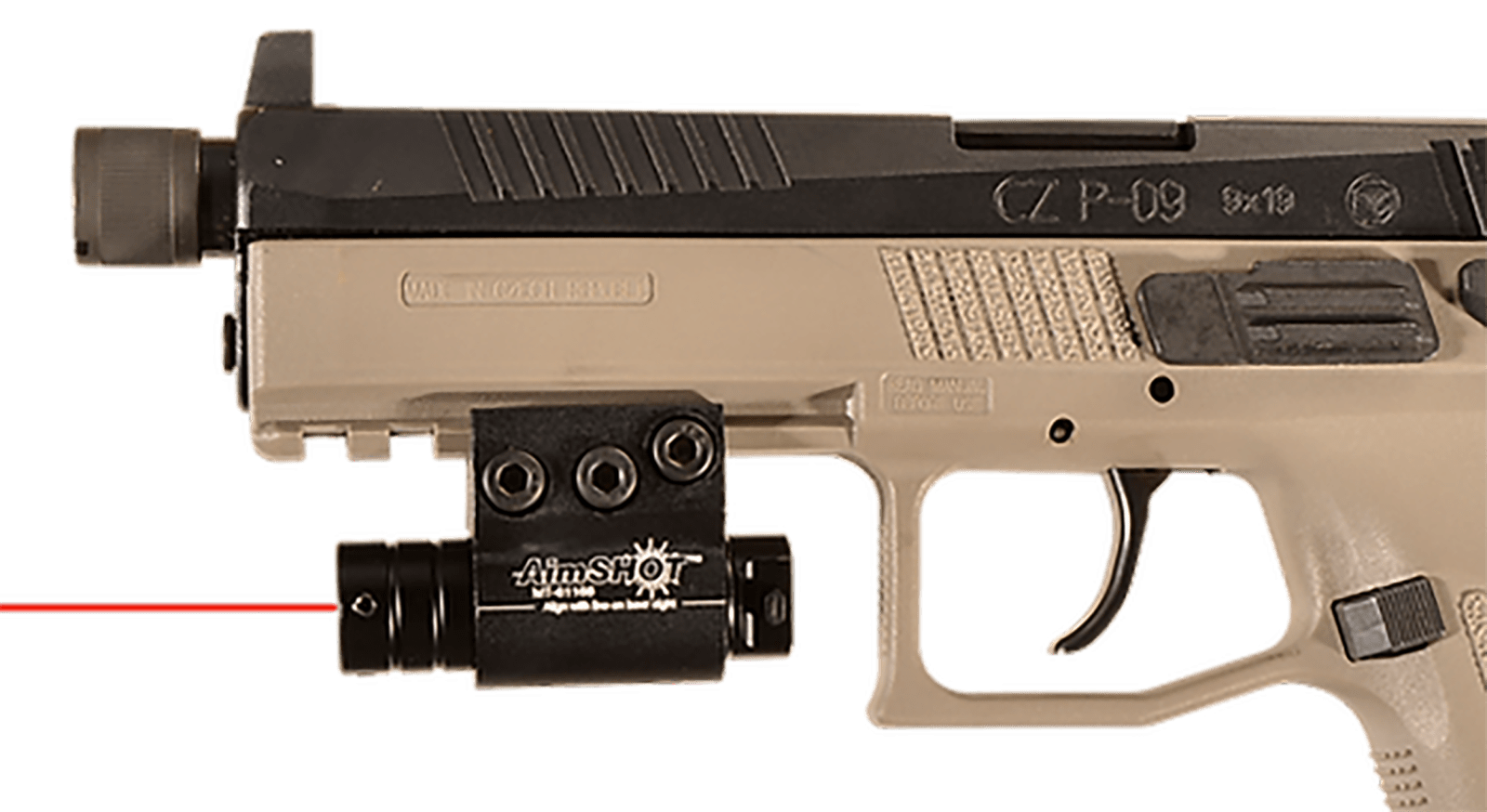 AimShot KT6132 Pistol Laser  Red Matte Black