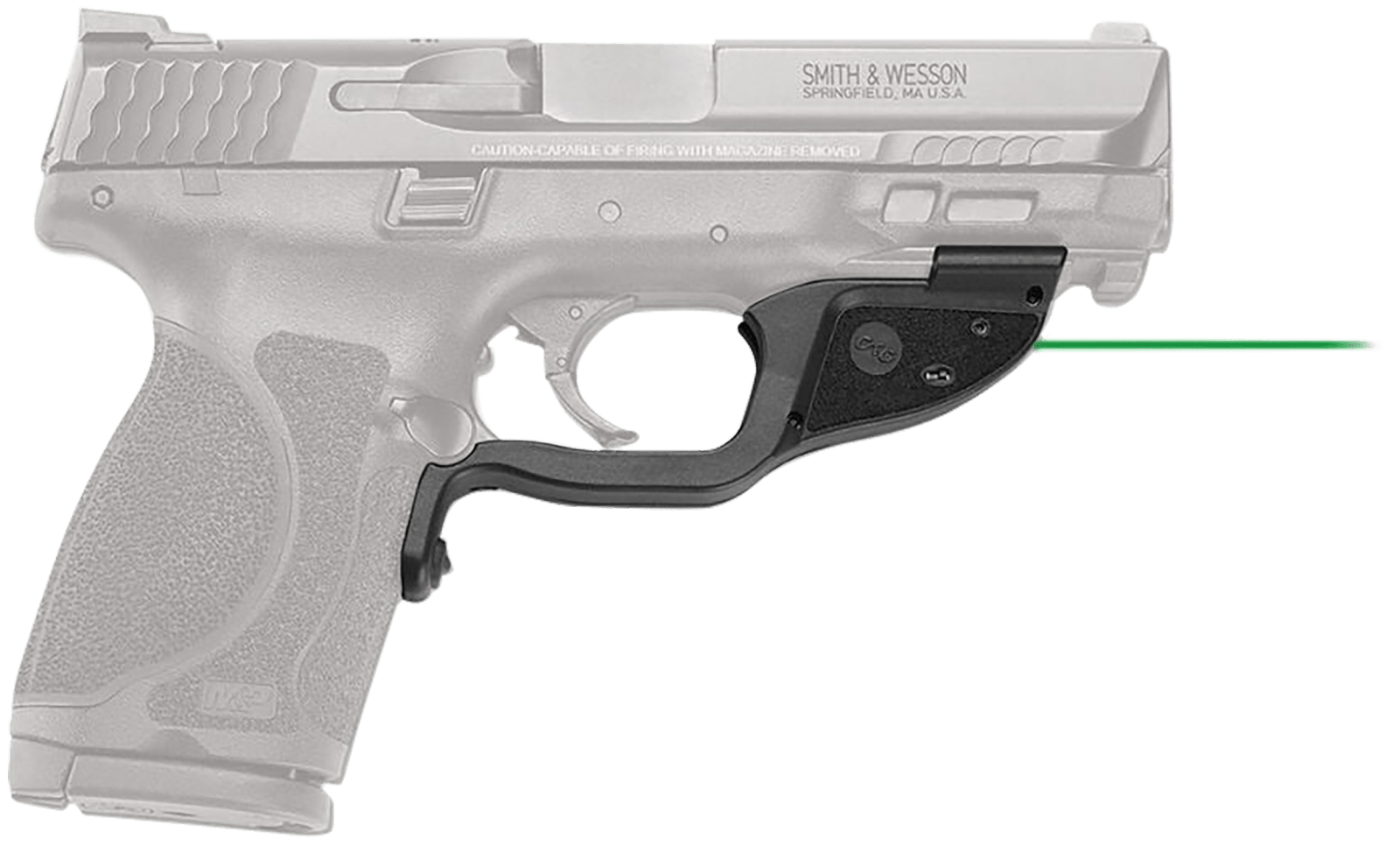 Crimson Trace 0174501 Laserguard  Fits S&W M&P M2.0, Green Laser Black Polymer, Trigger Guard Mount