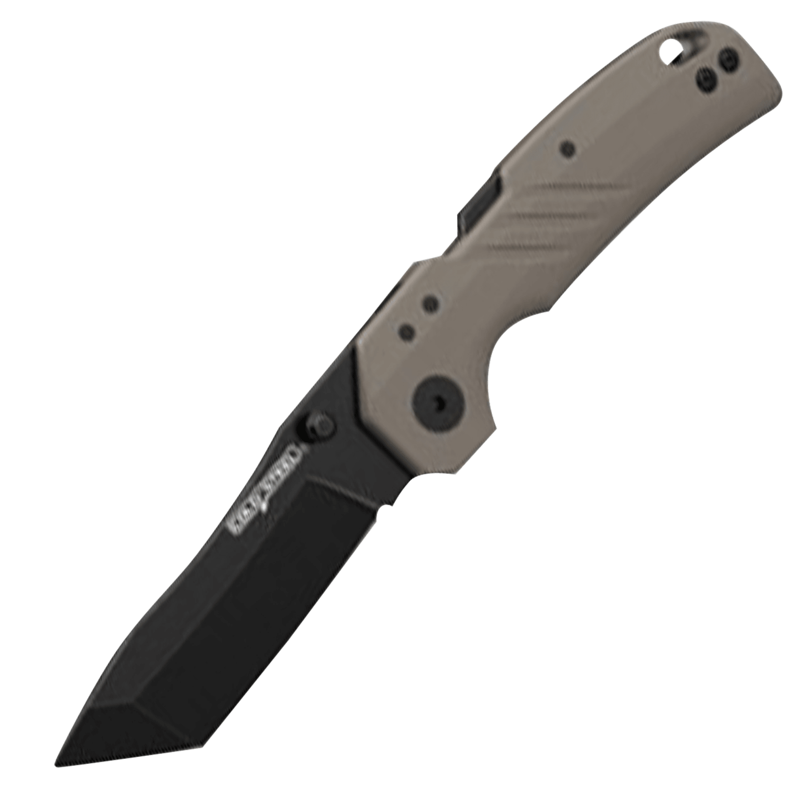Cold Steel CSFL30DPLTBFZ Engage  3" Folding Tanto Plain Black PVD Stonewashed 4116 SS Blade/4.11" Flat Dark Earth GFN Handle Includes Belt Clip