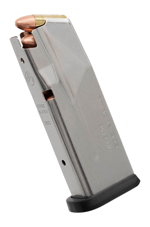 Magpul MAG1488SST AMAG 12rd 9mm Fits Sig P365 Silver Stainless Steel