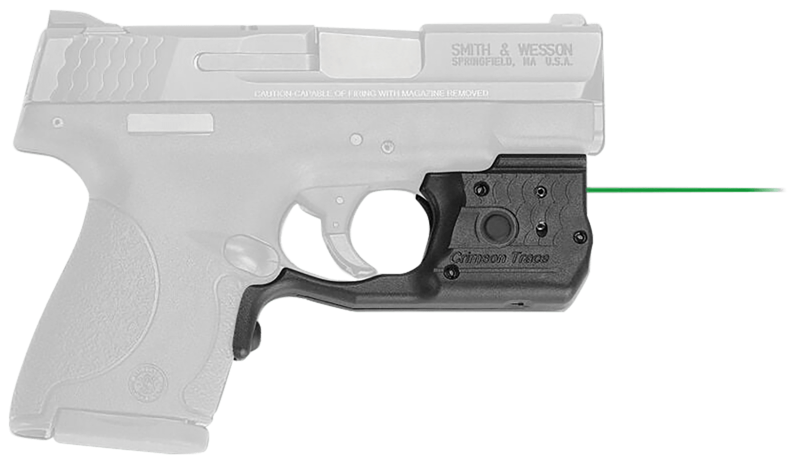 Crimson Trace 0158401 Laserguard Pro Fits S&W M&P Shield & M&P Shield M2.0 9mm/40 S&W, Green Laser/White Light Black Polymer