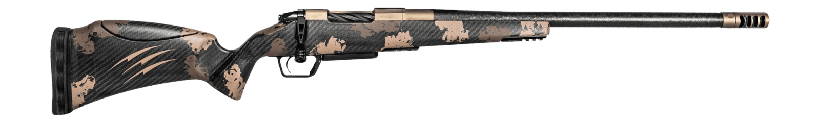 Fierce Firearms RIVSCX7PRC22BDS Carbon Rival XP 2.0 7mm PRC 22" Smoked Bronze Cerakote Spiral Fluted Stainless Steel Barrel & Drilled & Tapped Receiver, Desert Shadow Camo Adj Comb Carbon Fiber Stock,