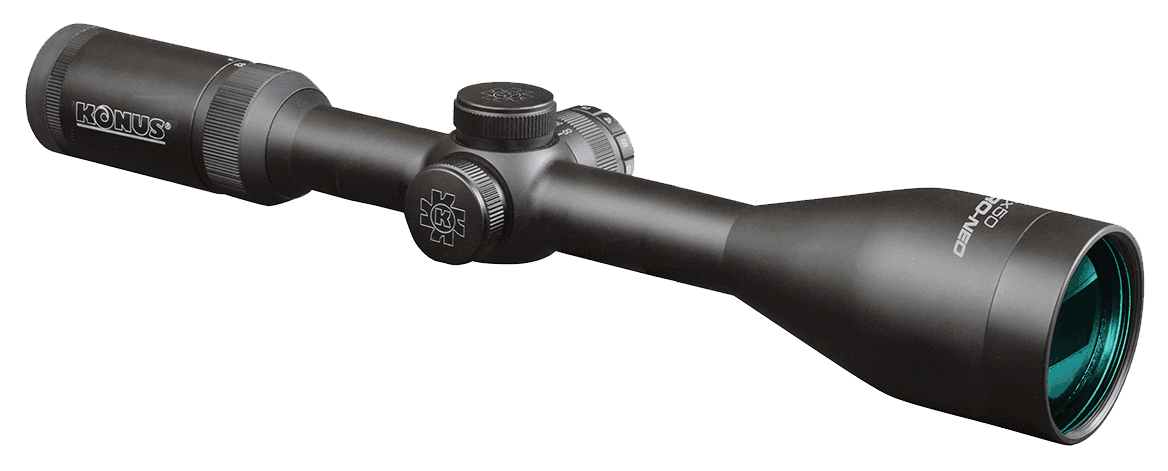 Konus 7190 KonusPro EVO Black 3-12x50mm 1" Tube Dual Illuminated Red/Blue 30/30 Engraved Floating Cross Reticle