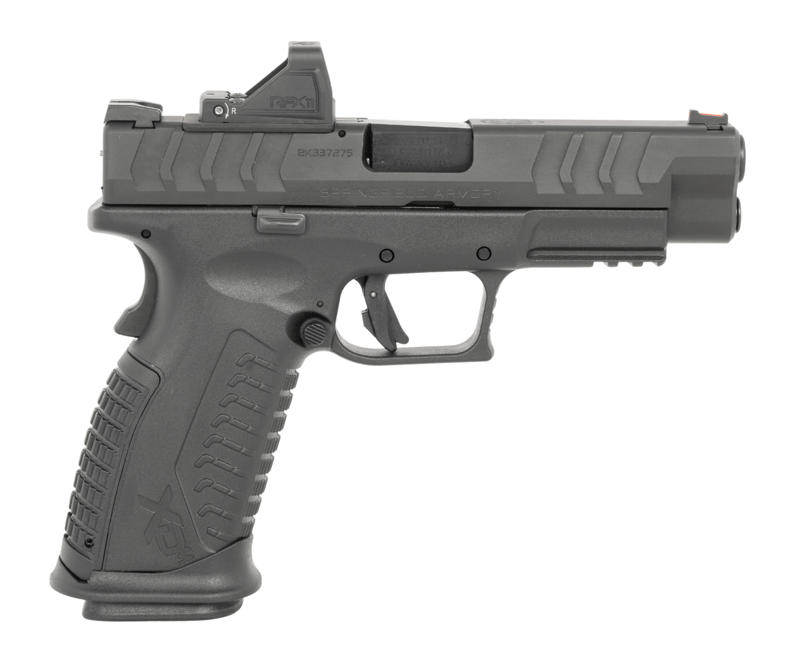 Springfield Armory XDME94510BHCOSP15PAC XD-M Elite OSP Gear Pac Full Size 10mm Auto, 15+1 4.50" Black Melonite Match Grade Barrel & Optic Ready/Serrated Steel Slide, Black Polymer Frame w/Picatinny Ra