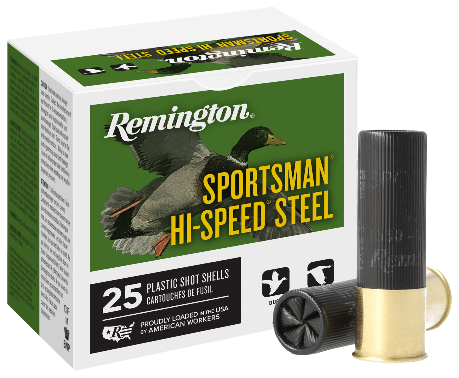 Remington Ammunition 20981 Sportsman Hi-Speed Steel 12Gauge 3" 1 1/8oz 4Shot 25 Per Box/10 Case