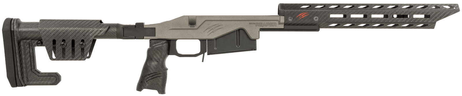 Fierce Firearms LACHSTU  Chassis Kit Tungsten Gray Fits AR-15 Long Action