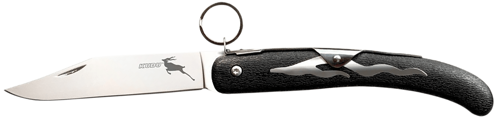 Cold Steel CS20KK Kudu  4.25" Folding Plain Mirror Polished 5Cr15MoV SS Blade/ Black Woodgrain Zy-Ex Handle