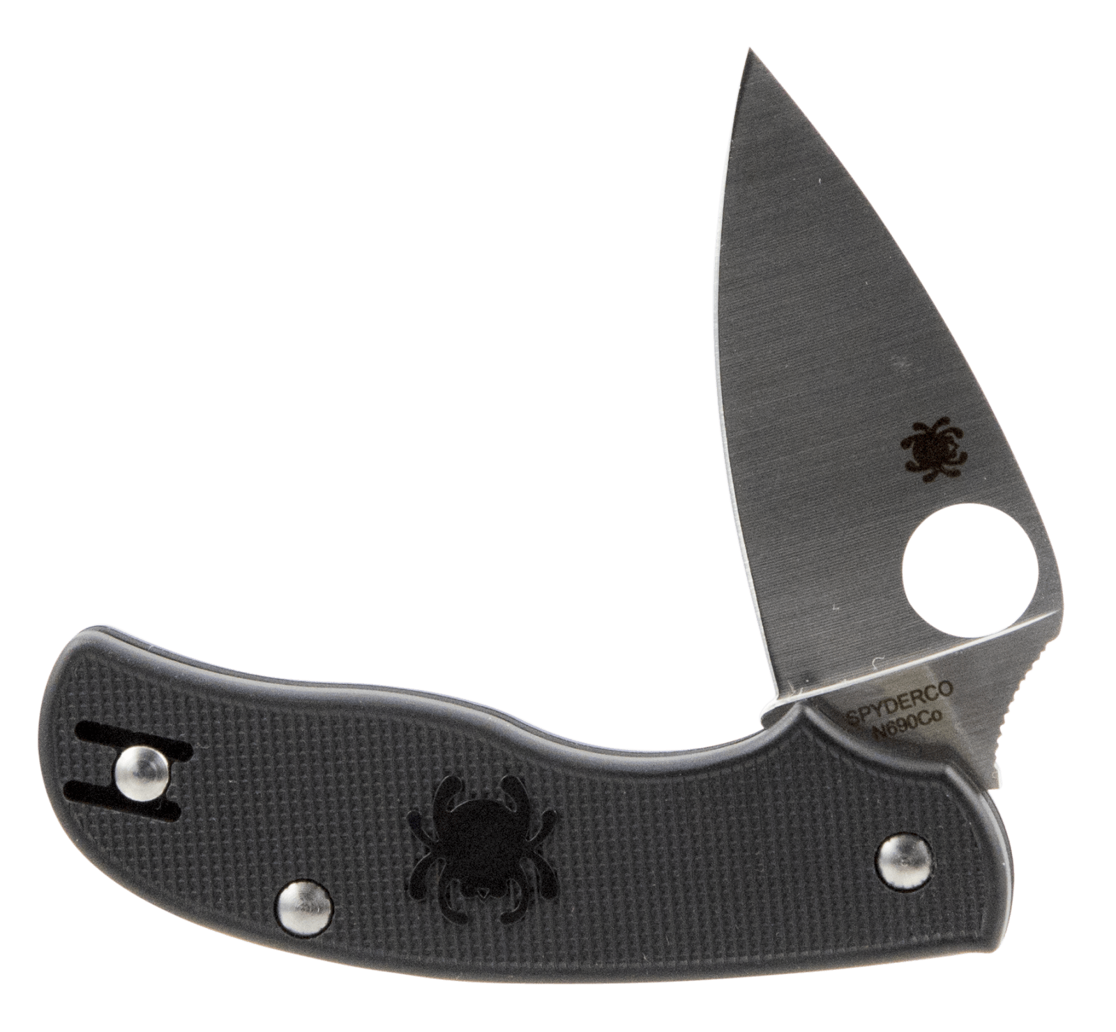 Spyderco C127PBK Urban Lightweight 2.61" Folding Drop Point Plain N690Co SS Blade Black FRN Handle Includes Pocket Clip