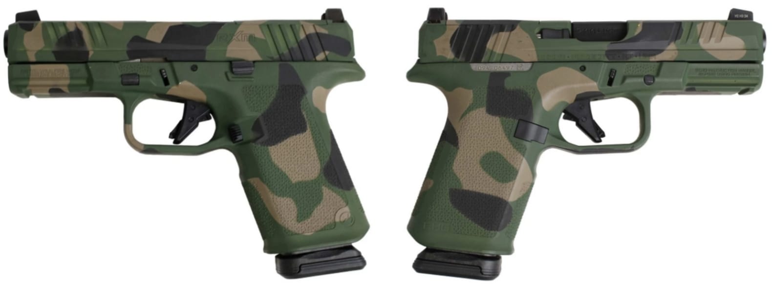 RUGER RXM 9MM PISTOL 4" BBL M81 CAMO, MAGPUL EHG, O.R. 2-15RD MAGS - ORION EXCLUSIVE