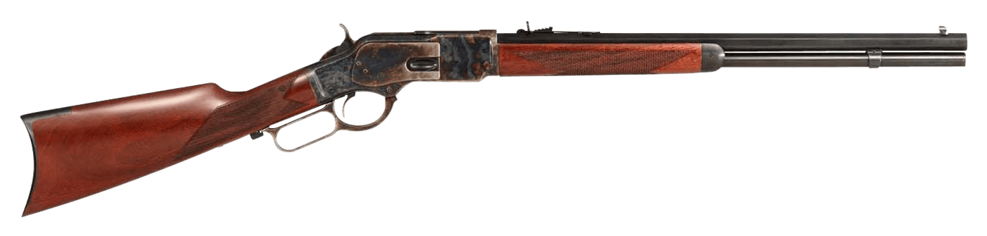 Taylors & Company 550220COM 1873 Comanchero Uberti Full Size 38 Special/357 Mag 10+1 20" Blued Octagon Barrel, Color Case Hardened Steel Receiver, Checkered Walnut Fixed Stock, Right Hand