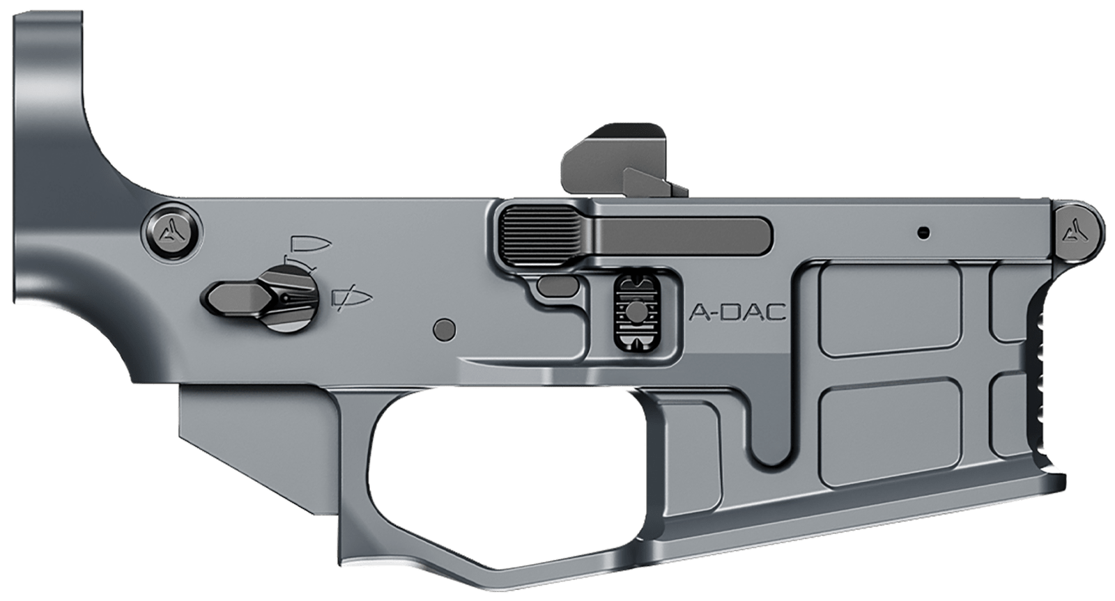 Radian Weapons R0388 A-DAC 15 Lower Receiver Gray, Fully Ambi Controls, Talon 45/90 Safety, Ext. Bolt Catch, Left-Side Mag Release, Right-Side Bolt Release, Enhanced Takedown Pins