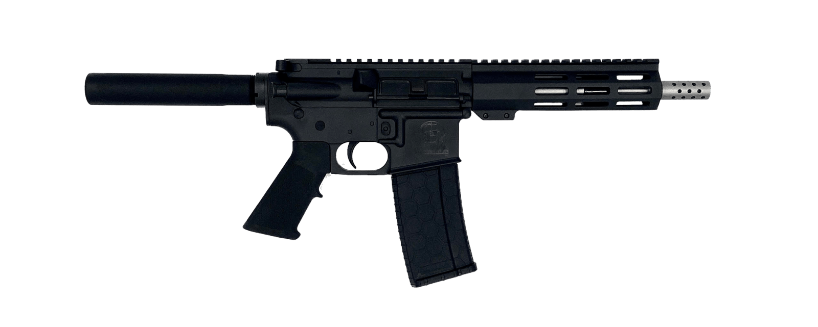 Great Lakes Firearms GL15223SSPBLK AR-15 Pistol 223 Wylde 30+1 7.50" Stainless Barrel, Black, 7" M-LOK Handguard, Buffer Tube (No Brace), A2 Grip
