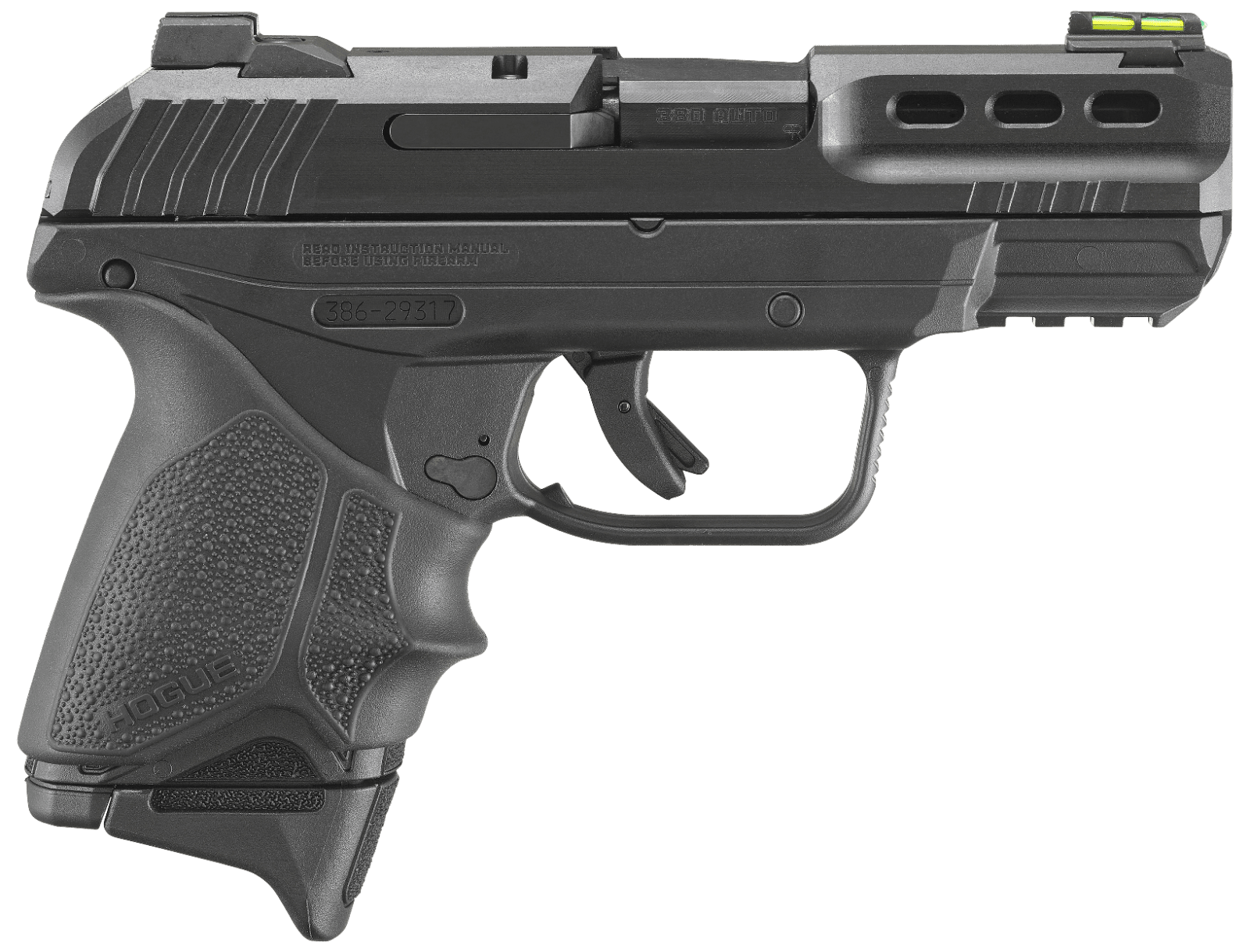 Ruger 3854 Security-380 *MA Compliant 380 ACP 10+1 3.42" Black Oxide Steel Barrel, Black Serrated Steel Slide, Black Polymer Frame w/Picatinny Rai,l Black Polymer Grip, Lite Rack System, Right Hand