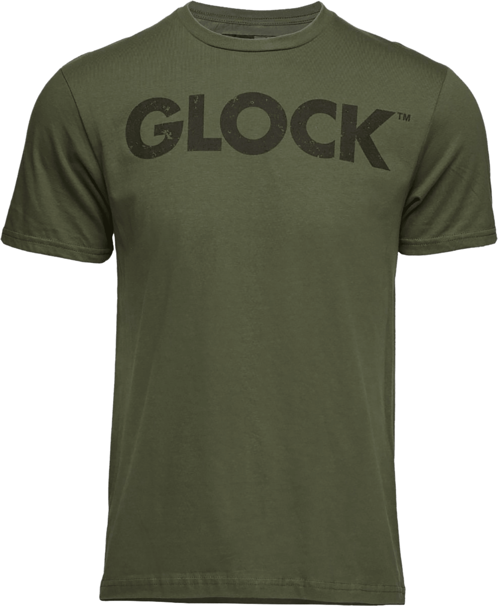 Glock AP96156 Caliber Tee Military Green Ringspun Cotton Short Sleeve Small