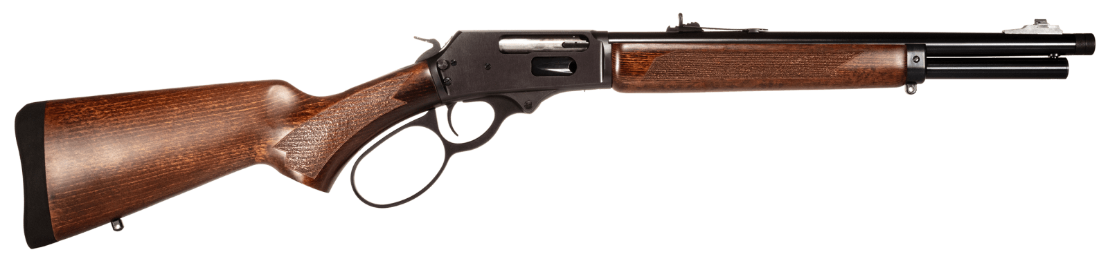 Rossi 954570161 R95 Trapper 45-70 Gov 5+1 16.50" Black Oxide Threaded Barrel, Black Oxide Drilled & Tapped Stainless Steel Receiver, Fixed Hardwood Stock