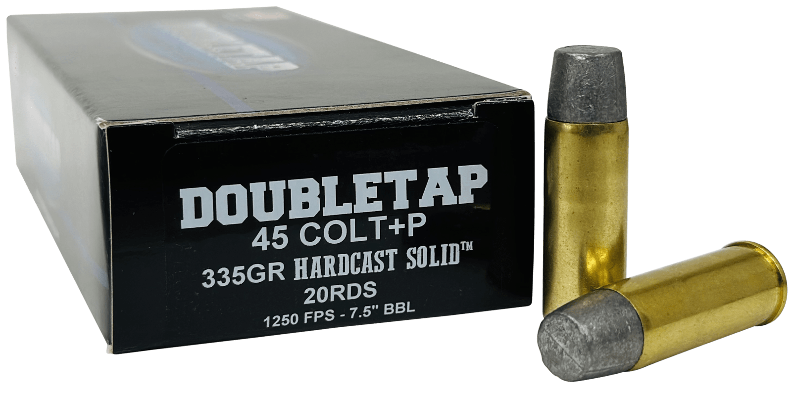 DoubleTap Ammunition 45P335HC   45Colt+P 335gr Hard Cast Solid 20 Per Box/25 Case