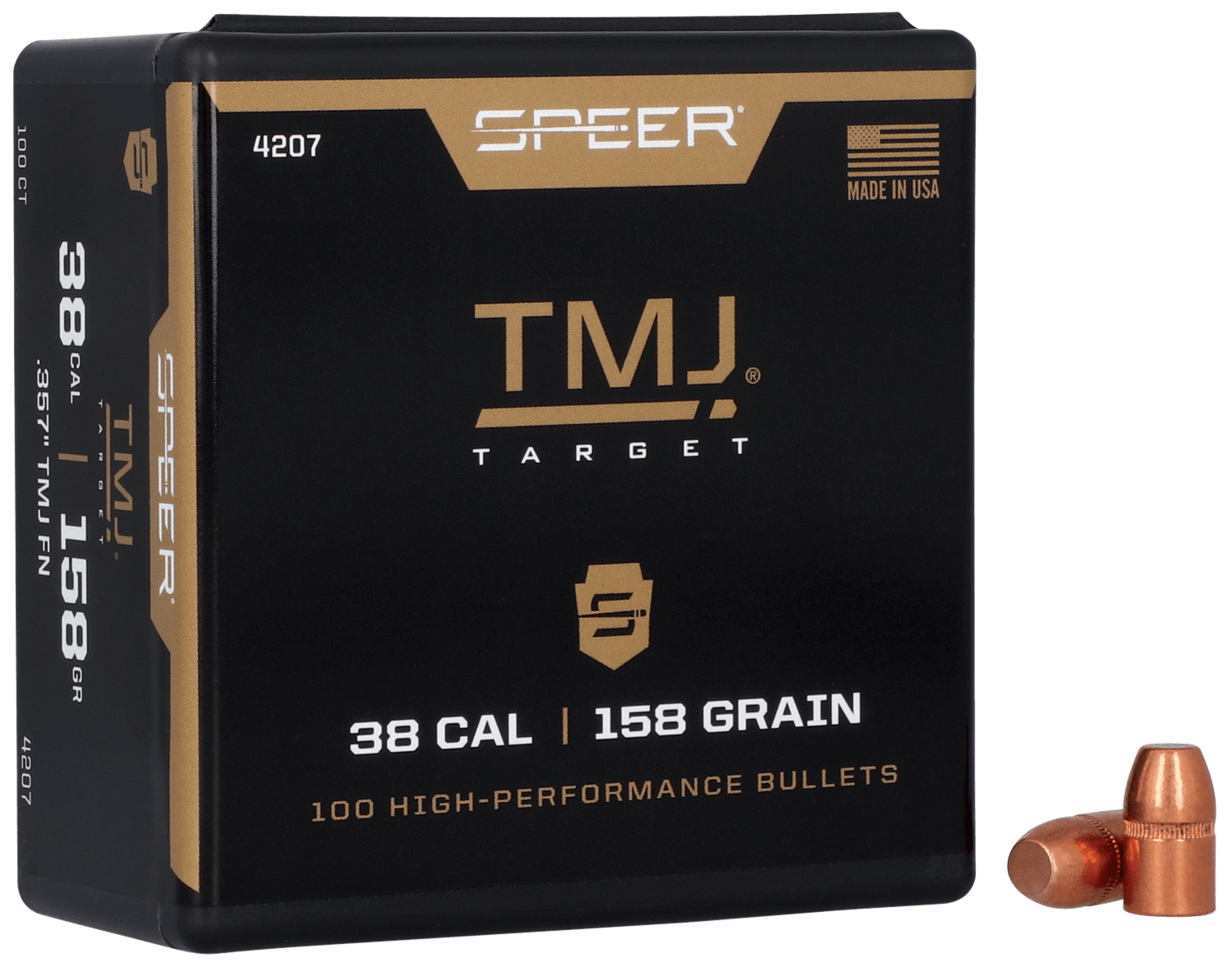 Speer 4207 TMJ 38Cal 158gr Total Metal Jacket 100 Per Box/5 Case