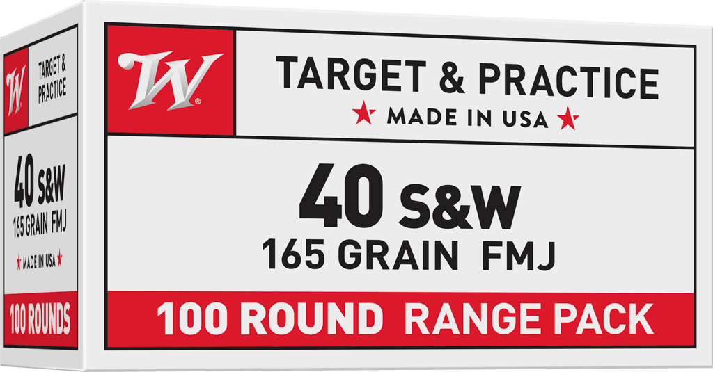 Winchester Ammo USA40SWVP USA Value Pack 40S&W 165gr Full Metal Jacket 100 Per Box/5 Case