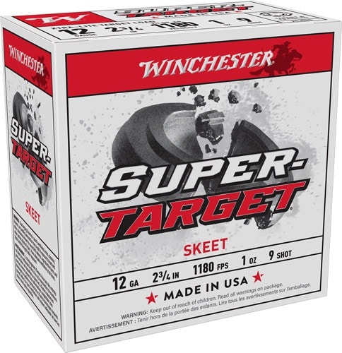 WINCHESTER TARGET 12GA 2.75" 1OZ #9 1180FPS 250RD CASE LOT