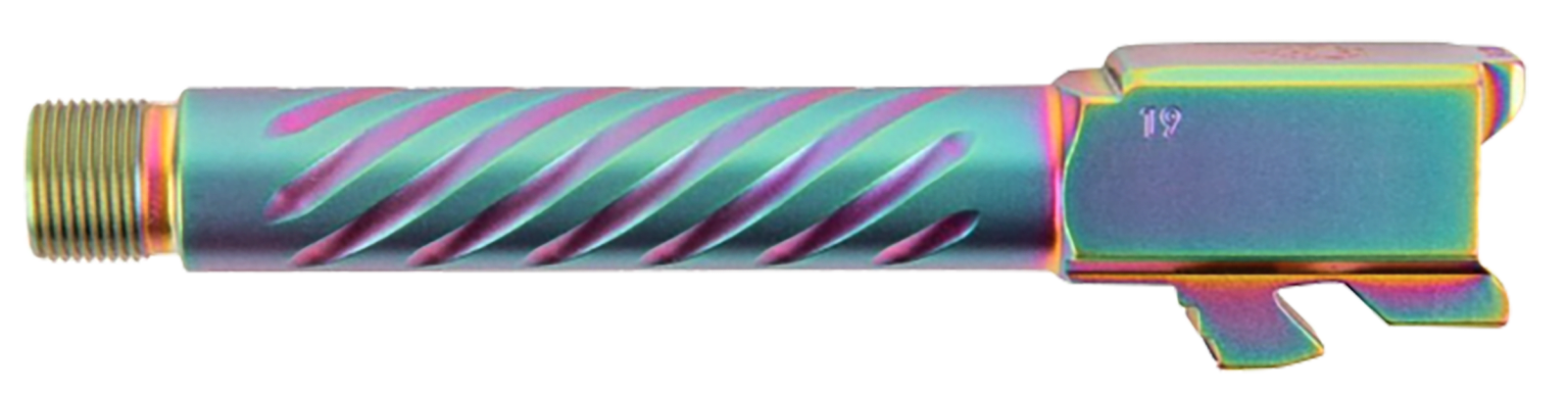 Ballistic Advantage BAPSG175T3W Premium Series  9mm Luger Fits Glock 17 Gen 5 Fluted Threaded Iridescent PVD Stainless Steel