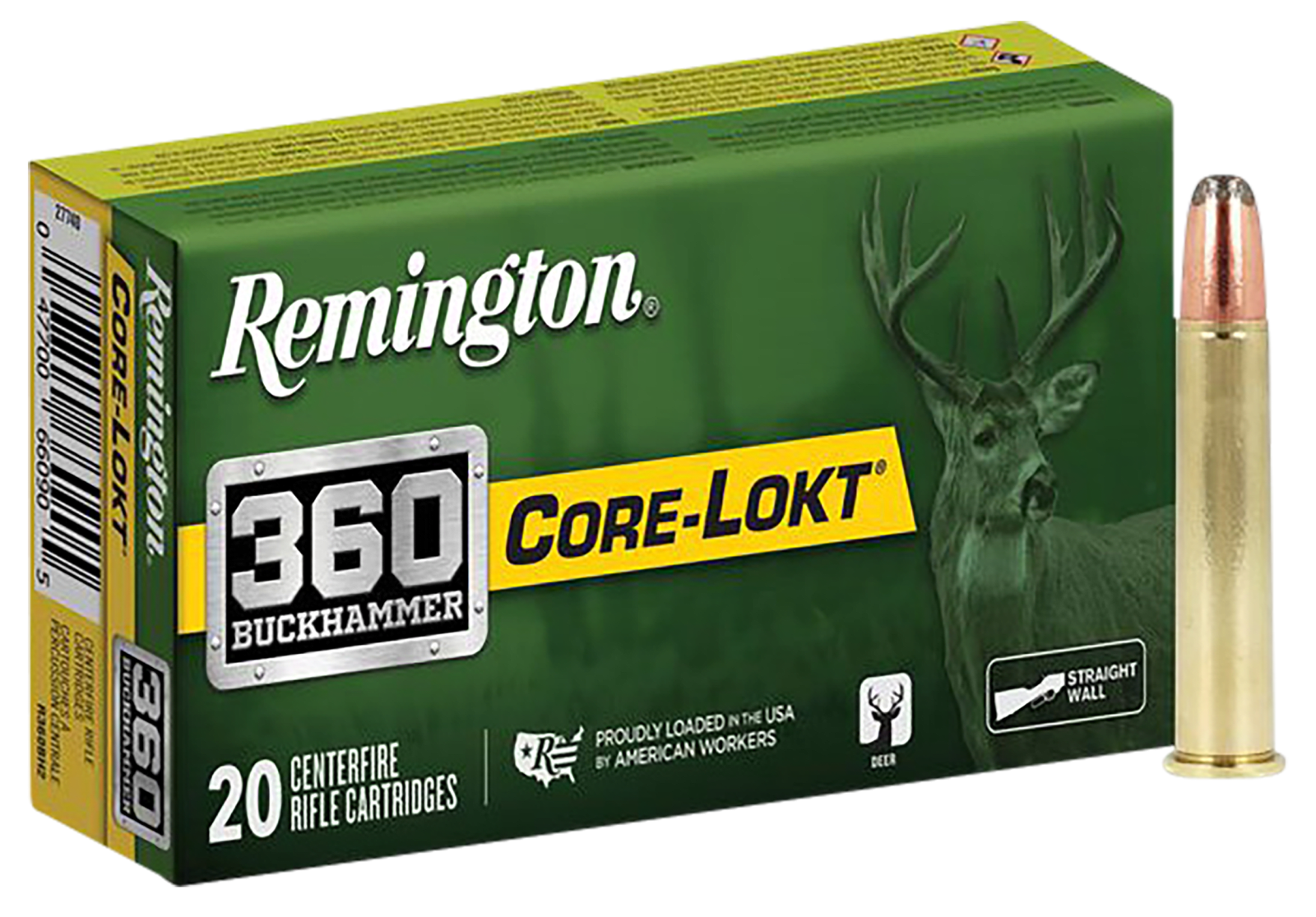 Remington Ammunition R27742 Core-Lokt 360Buckhammer 180gr Soft Point Core Lokt 20 Per Box/10 Case